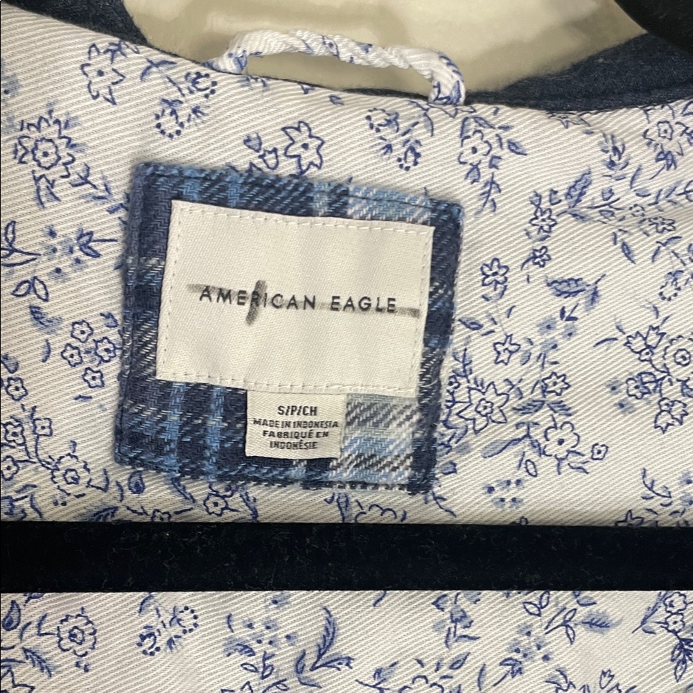 American Eagle Outfitters Blue Floral Hoodie - Picture 5 of 8